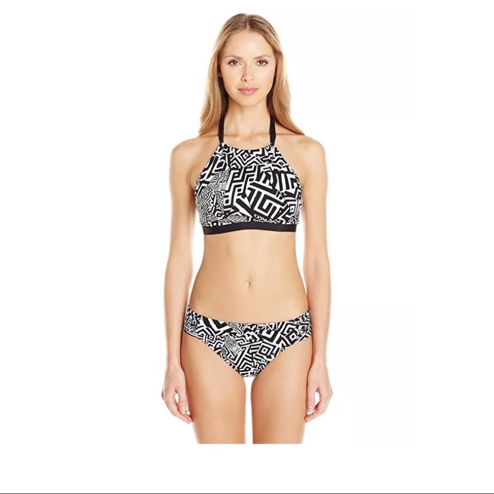 NEW Kenneth Cole High Neck bikini SET top and bottom SZ small